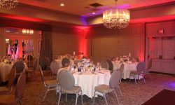 Here we lit the room red!!! We are able to create over 236 different colors in various shades.