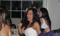 Bride is ready to have a great time and show her dance moves.