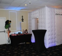 Our popular enclosed photobooth for a Sweet 16 with our included fun & unique props.