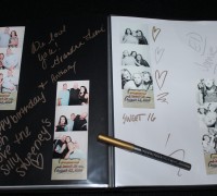 A look at a custom scrap book being put together for the guest of honor.